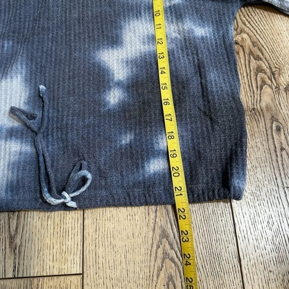 Orange Kiss light & dark blue camo thermal hoodie drawstring bottom cuffs, L. - Picture 8 of 12